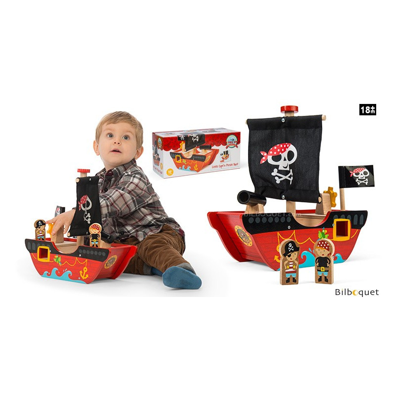 small foot® Figurine bateau pirate bois