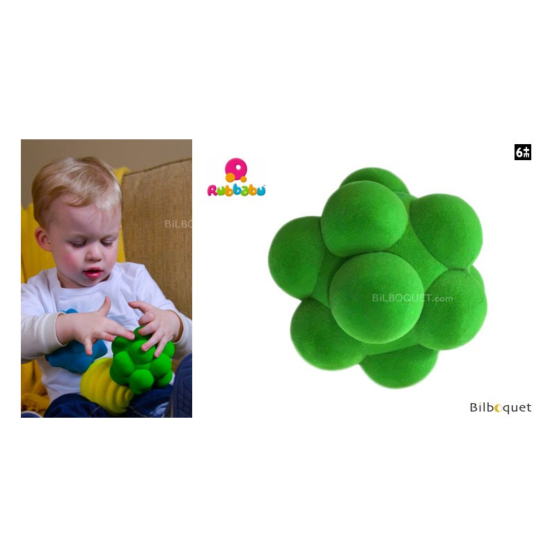 Balle Sensorielle Bubble Verte - Dès 12 mois, RUBBABU