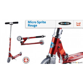 Micro Sprite Rouge - Trottinette 5-12 ans