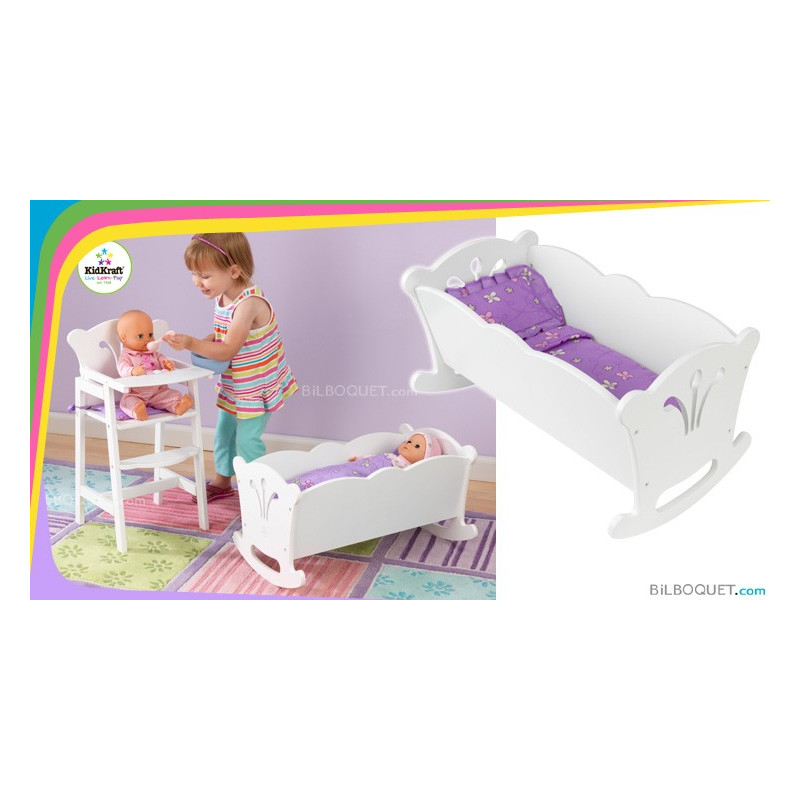 Kidkraft doll cradle shop and highchair set