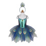 Peacock dress with headdress - Size 5-6 years