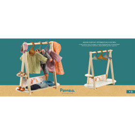 Large clothes rack + 3 hangers - Poméa
