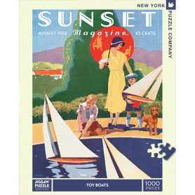 1000 pieces Sunset puzzle - Toy Boats