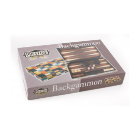 Jeu Backgammon marqueté Arlequin 38cm
