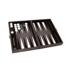 Backgammon game Prestige GREY 30cm ( Leatherette)