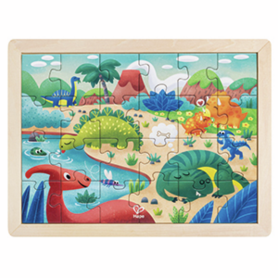 Puzzle dinosaures 2 en 1 - 26 pièces