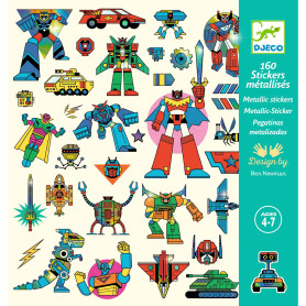 Metallic Robots Stickers