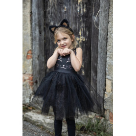 Black cat dress with headband