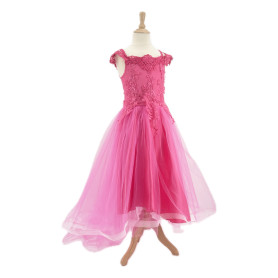 Robe de bal rose fuchsia