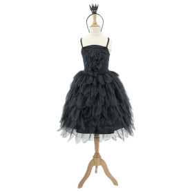 Black dress Black swan with its black crown - size 5-7 years