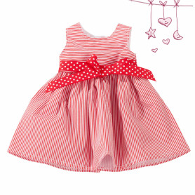 Red Striped Dress for 45-50 cm Dolls - Götz Fashion