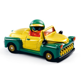 Royal Scarab Crazy Motors", "sturdy golden toy car".