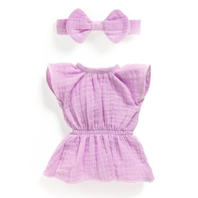 Robe Violette 32 cm Pomea, vêtements poupée Lovely Pomea