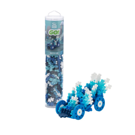 PLUS-PLUS Tube Car Water, Educational Toy for Kids – 200-Piece Icy Car Set