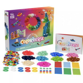 Kit découverte couleurs PLUS-PLUS, jeu éducatif 1000 pièces multicolores.