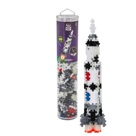 PLUS-PLUS Mega Tube Saturn V Rocket, Educational Toy – Apollo 11 Rocket Building Set