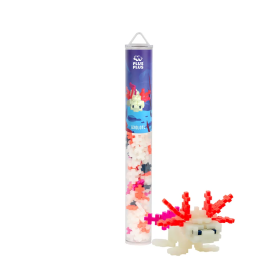 PLUS-PLUS Axolotl Tube, Glow-in-the-Dark Educational Toy for Kids