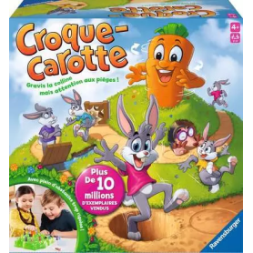 Plateau Croque Carotte Ravensburger, pions lapins jeu Ravensburger