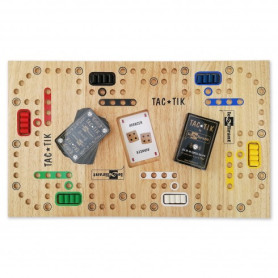 Tac-Tik - Wooden board game for 2 to 6 players