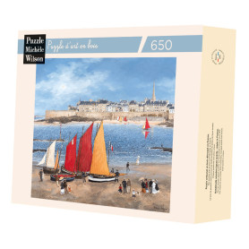 Puzzle en bois - Les Remparts de Saint-Malo - Fabienne Delacroix - 650 pièces