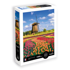 1000 piece puzzle - Tulip fields in Holland