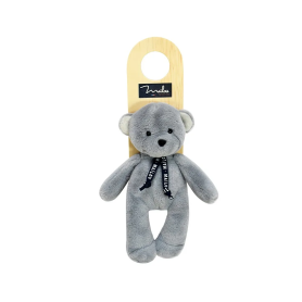 Ours 23 cm Gris – Un doudou tout doux fabriqué en France !