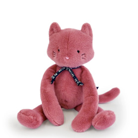 Peluche Chat 37 cm - Poudre de Rose - Maïlou Tradition