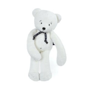 L’Ours Maïlou 56 cm Blanc – fabriqué en France !