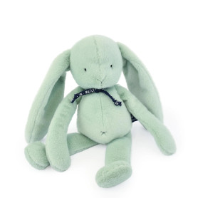 Peluche Lapin 37 cm Vert Sauge – fabriqué en France