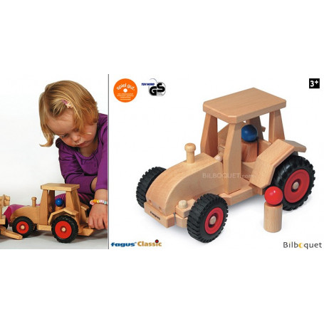 tracteur bois jouet